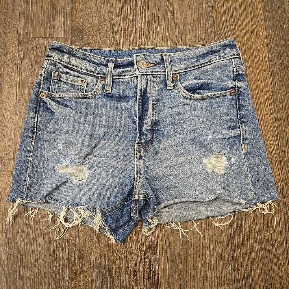 Old Navy High-Rise O.G. Straight Distressed Jean Shorts Womens Size 2
